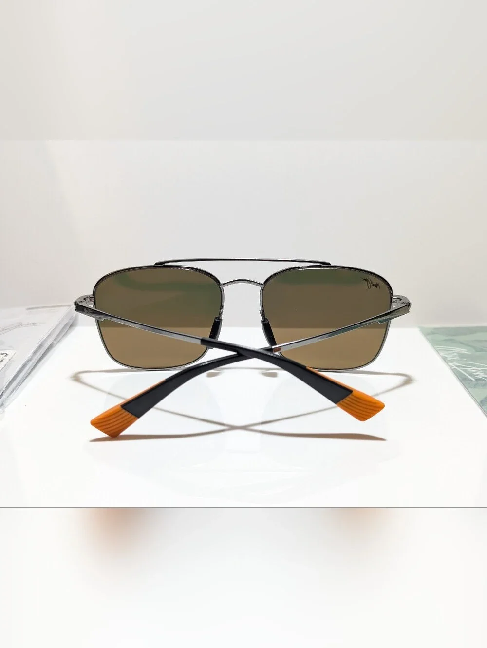 NEW Maui Jim Piwai Asian Fit Ruthenium Polarized Hawaii Lava Sunglasses RM645-17